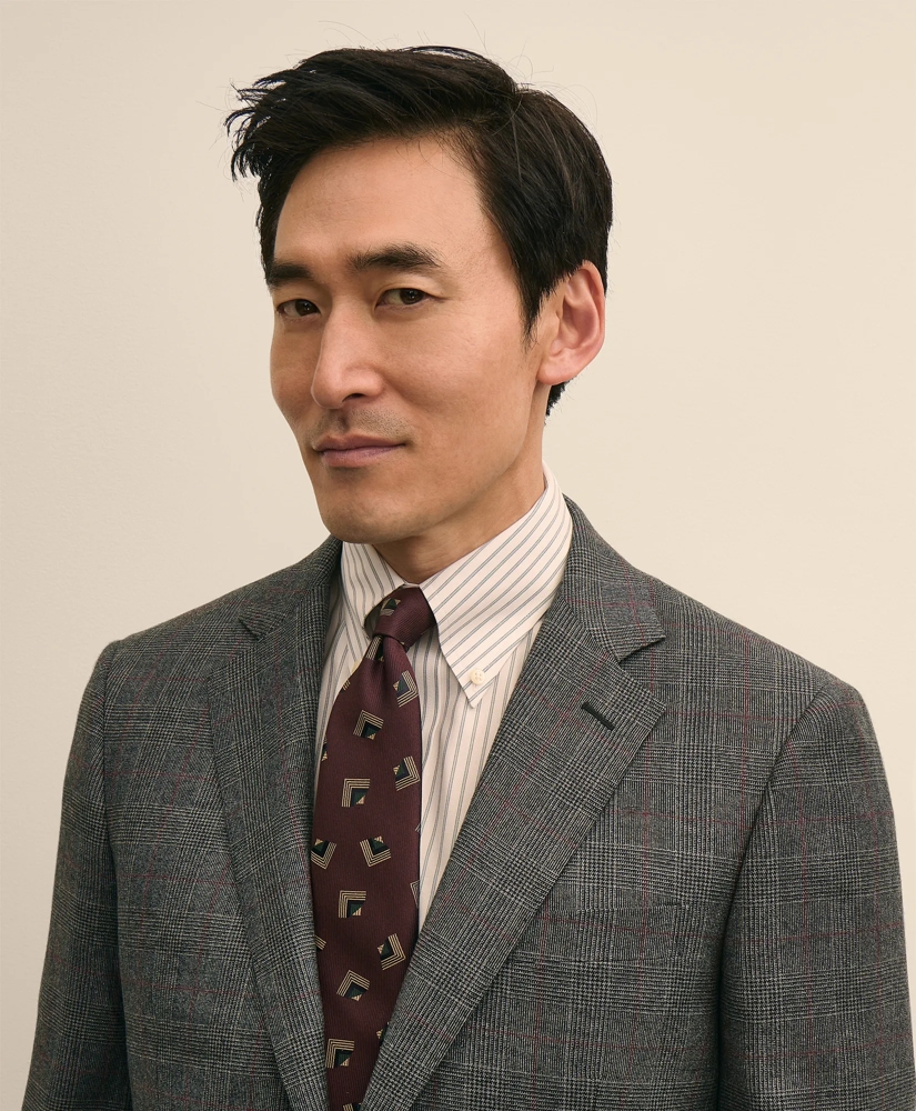 Traditional Fit Wool Glen Plaid 1818 Suit, image 3
