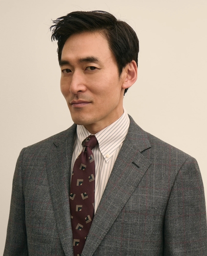 Traditional Fit Wool Glen Plaid 1818 Suit, image 3