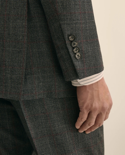 Traditional Fit Wool Glen Plaid 1818 Suit, image 5