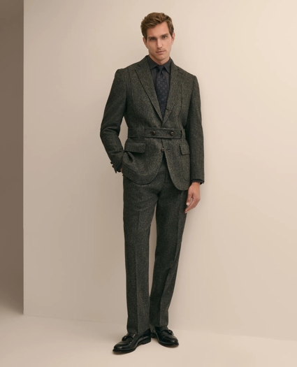 Classic Fit Flecked Wool Tweed Single-Pleat Suit Pants, image 1