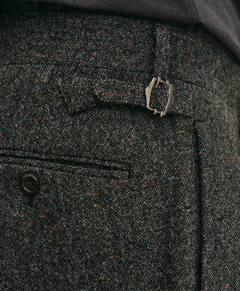 Classic Fit Flecked Wool Tweed Single-Pleat Suit Pants, image 4