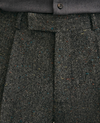 Classic Fit Flecked Wool Tweed Single-Pleat Suit Pants, image 5