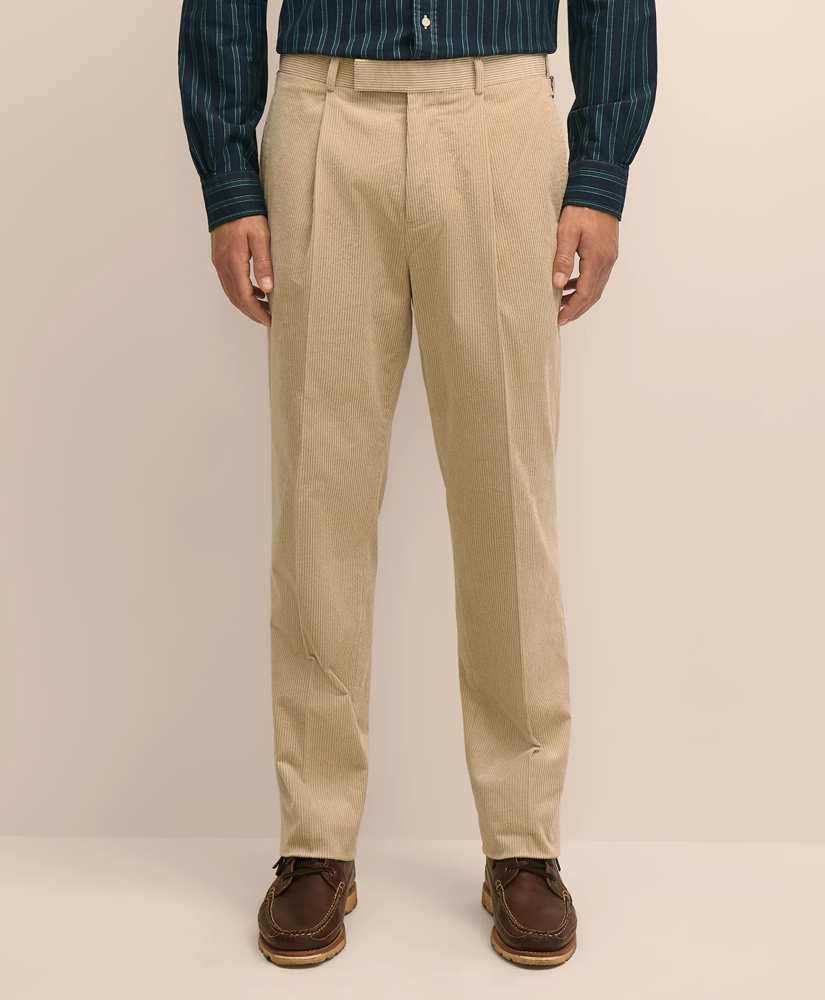 Classic Fit Corduroy Single-Pleat Suit Pants, image 2