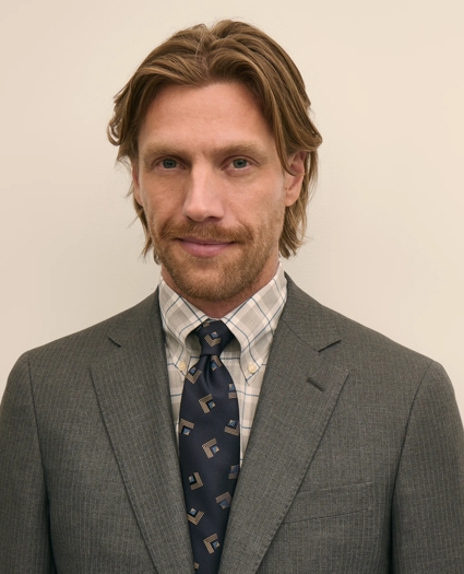 Brooks Brothers Explorer Collection Slim-Fit Pinstripe Wool Suit Jacket, image 3