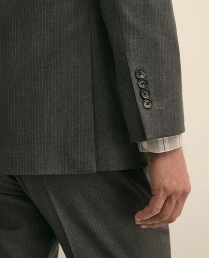 Brooks Brothers Explorer Collection Slim-Fit Pinstripe Wool Suit Jacket, image 4