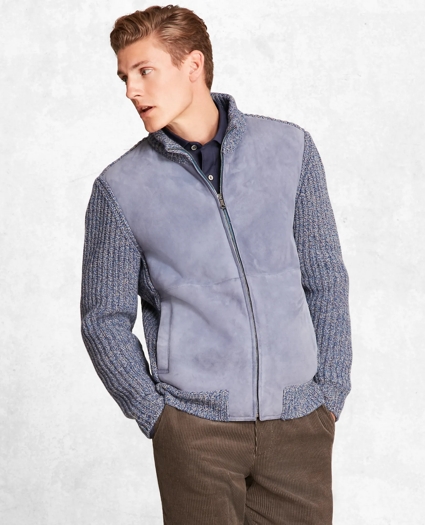 Golden Fleece® Shearling Zip-Up Cardigan Jacket, image 1