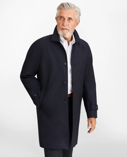 Water-Repellent Wool Raglan Trench Coat, image 1