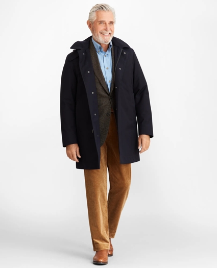 Bonded Twill Hooded Topcoat, image 3