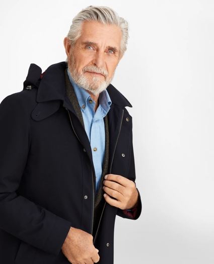 Bonded Twill Hooded Topcoat, image 4