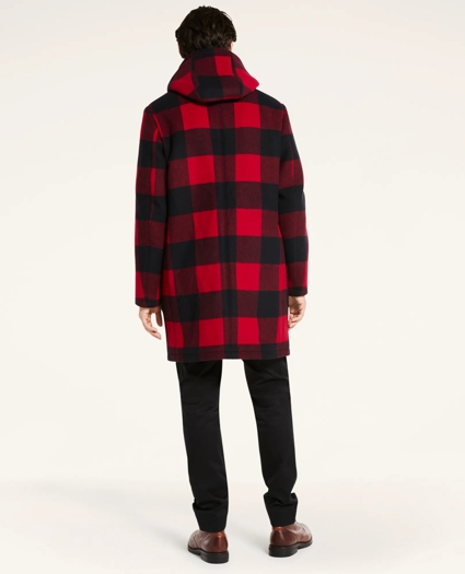 Wool Buffalo Check Duffle Coat, image 4