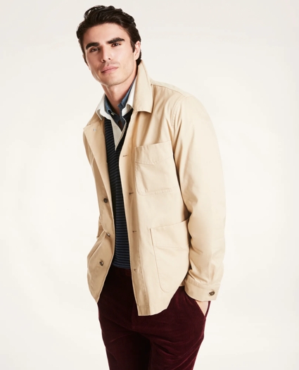 Stretch Cotton Twill Chore Jacket, image 1