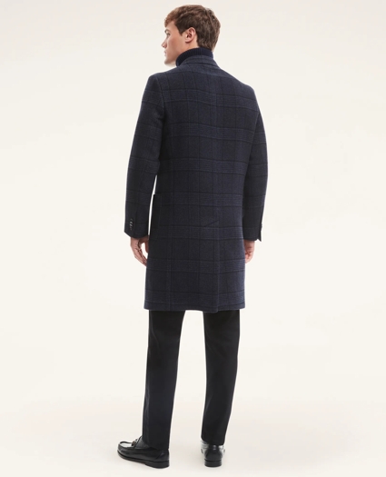 Wool Blend Glen Plaid Top Coat, image 2