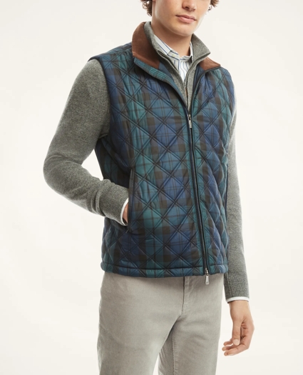 Paddock Quilted Black Watch Vest, image 1