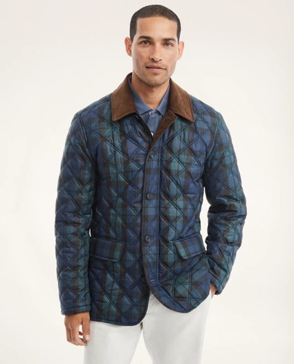 Paddock Quilted Black Watch Walking Coat, image 1