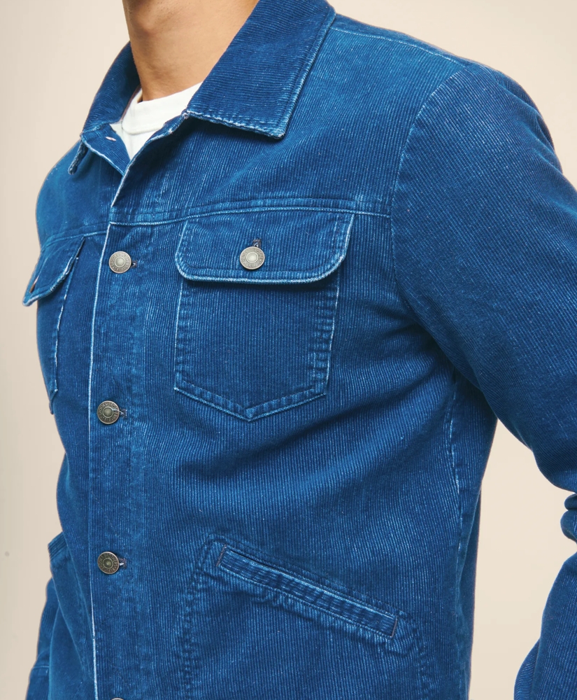 Medium Wale Corduroy Indigo Trucker Jacket Medium Wale Corduroy Indigo Trucker Jacket