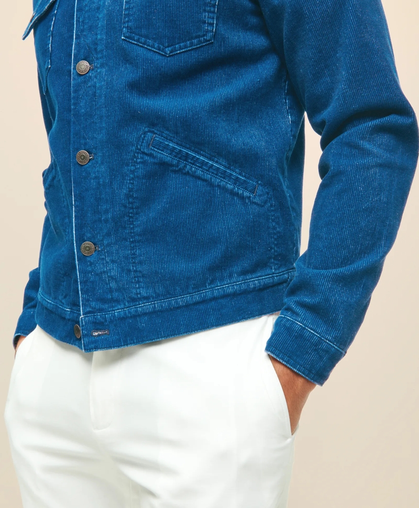 Medium Wale Corduroy Indigo Trucker Jacket Medium Wale Corduroy Indigo Trucker Jacket