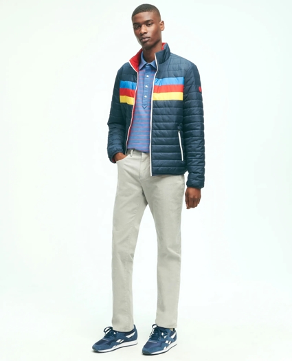 Reversible Racer Stripe Puffer Jacket, image 1