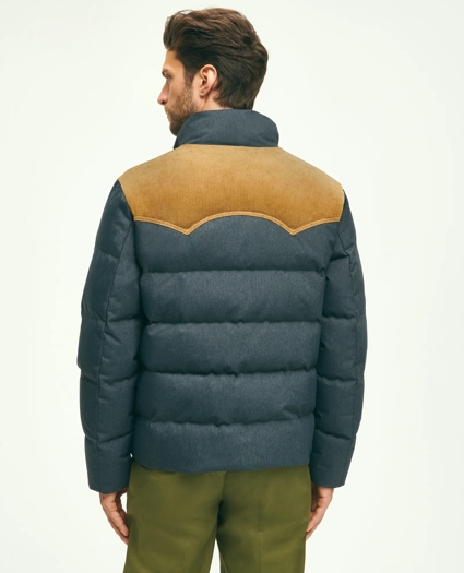 Down Denim Puffer Coat, image 3