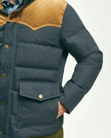 Down Denim Puffer Coat, image 4