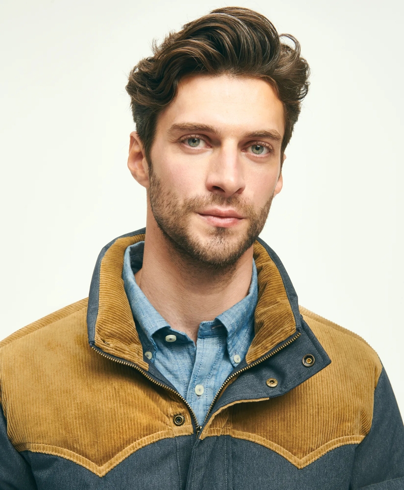 Down Denim Puffer Coat, image 5