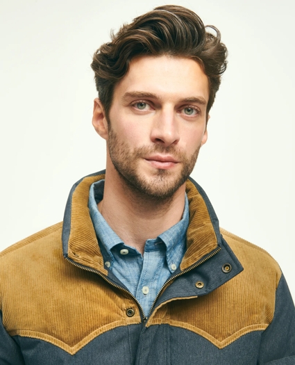 Down Denim Puffer Coat, image 5