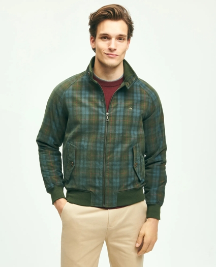 Cotton Corduroy Plaid Bomber Jacket, image 1
