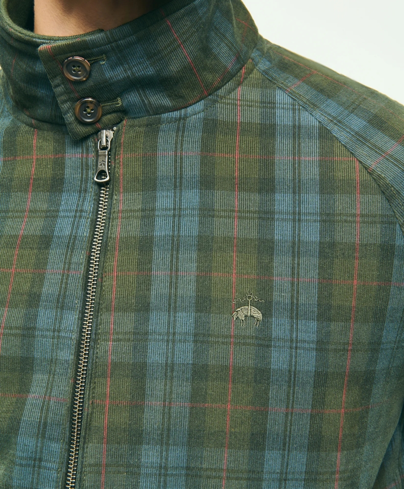 Cotton Corduroy Plaid Bomber Jacket, image 5