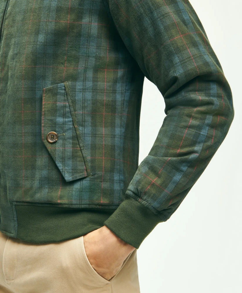 Cotton Corduroy Plaid Bomber Jacket, image 6