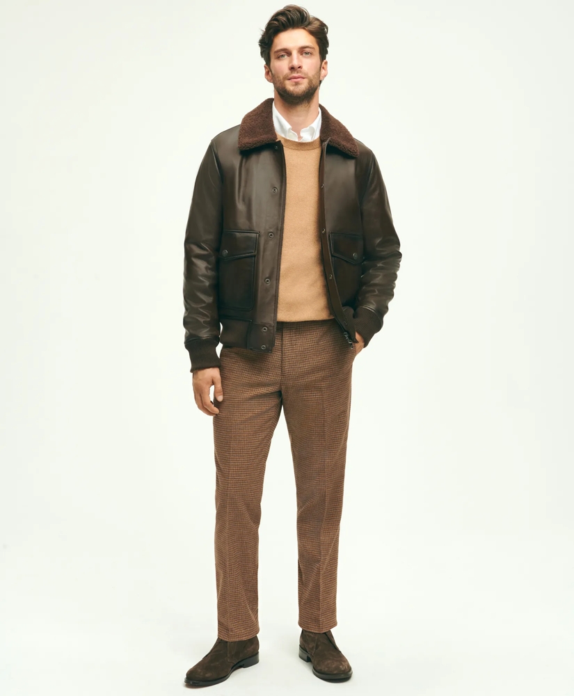Leather Shearling Flight Jacket, image 4