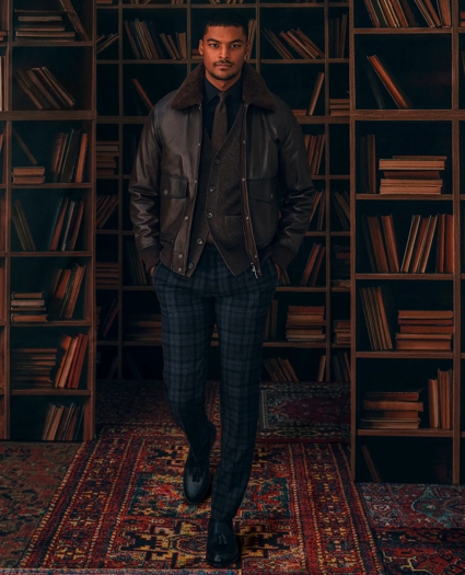 Leather Shearling Flight Jacket, image 2