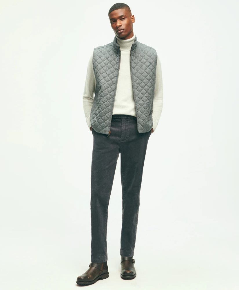 Wool Down Diamond Quilted Vest, image 1