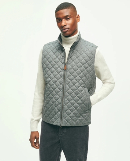 Wool Down Diamond Quilted Vest, image 2
