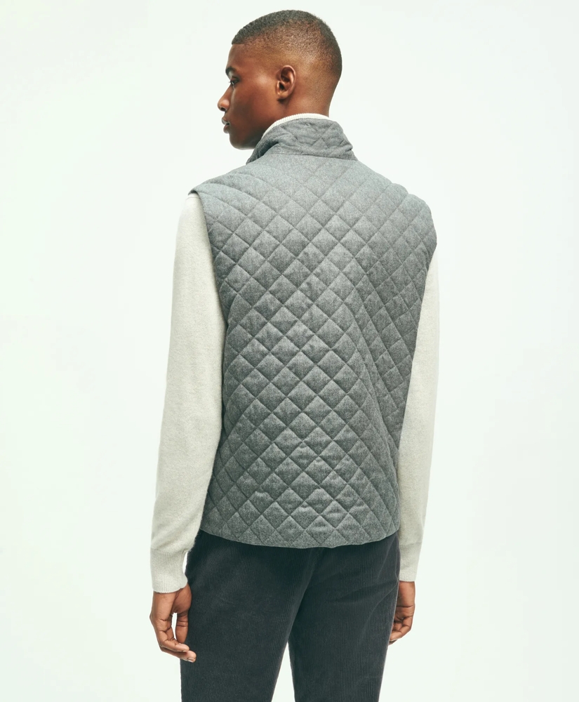 Wool Down Diamond Quilted Vest, image 3