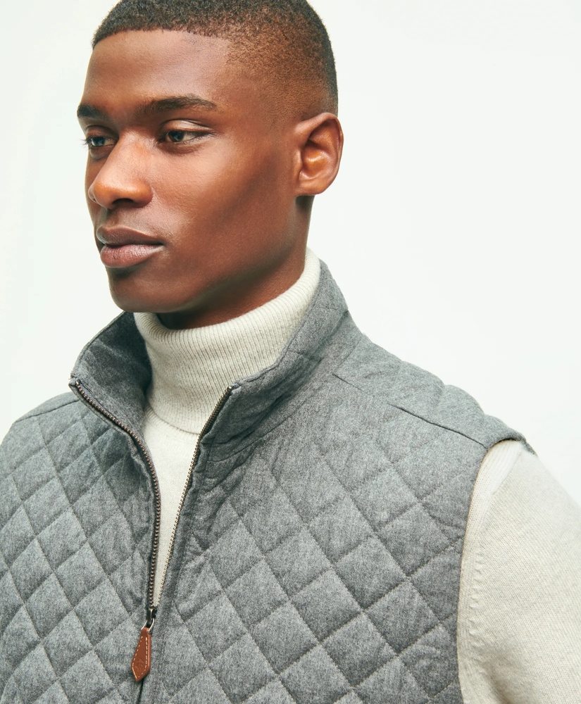 Wool Down Diamond Quilted Vest, image 4