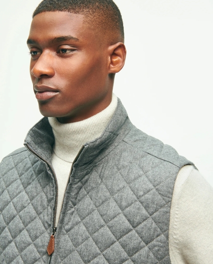 Wool Down Diamond Quilted Vest, image 4