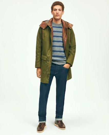 Cotton Hooded Waxed Parka, image 1