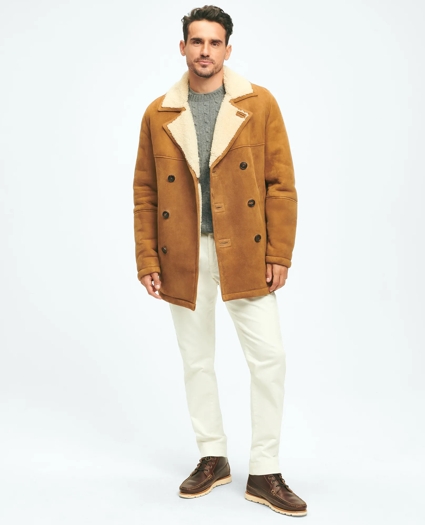 Shearling Double-Breasted Coat, image 2