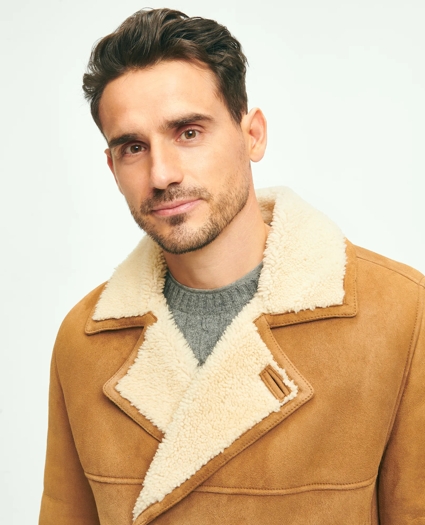 Shearling Double-Breasted Coat, image 4