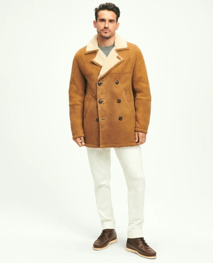 Shearling Double-Breasted Coat, image 6