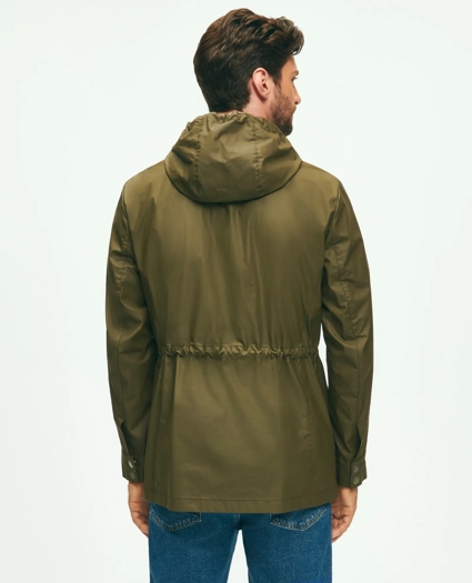 Laminated Cotton Chore Jacket With Hood, image 4