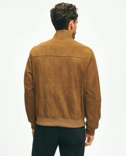 Perforated Suede Bomber Jacket, image 3