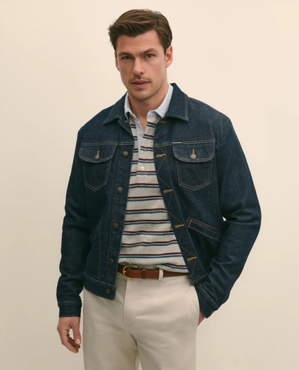 Dark Rinse Denim Trucker Jacket, image 2