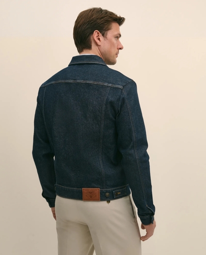 Dark Rinse Denim Trucker Jacket, image 4