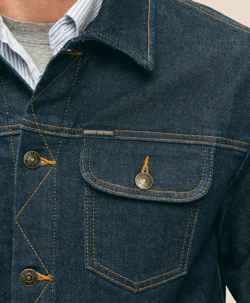 Dark Rinse Denim Trucker Jacket, image 6