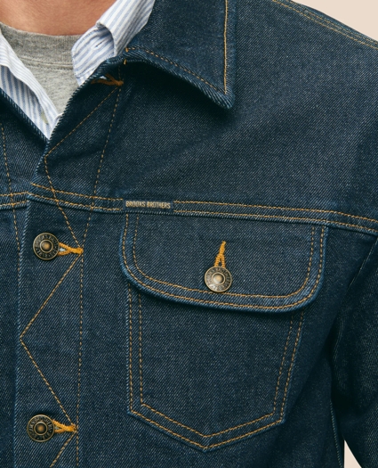 Dark Rinse Denim Trucker Jacket, image 6
