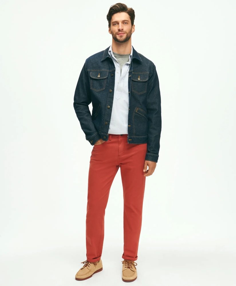 Dark Rinse Denim Trucker Jacket, image 7