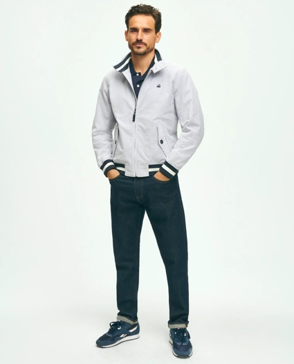 Harrington Jacket in Cotton Seersucker, image 2