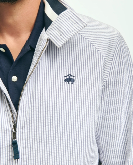 Harrington Jacket in Cotton Seersucker, image 5
