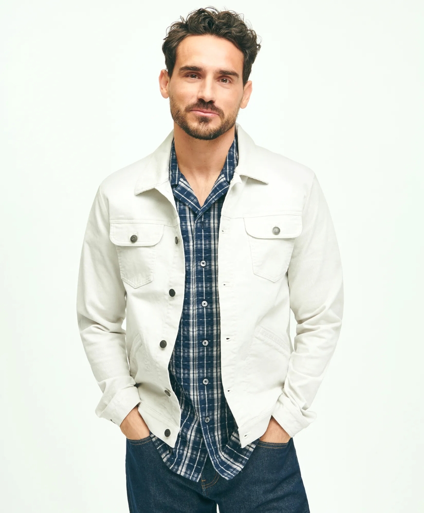 Medium Wale Corduroy Trucker Jacket, image 2
