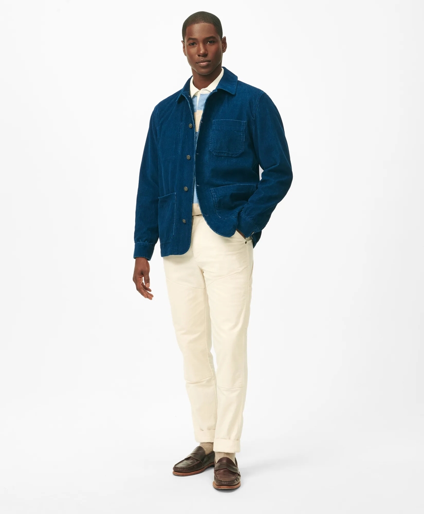 Chore Coat in Authentic Indigo-Dyed Pinwale Corduroy Cotton, image 2